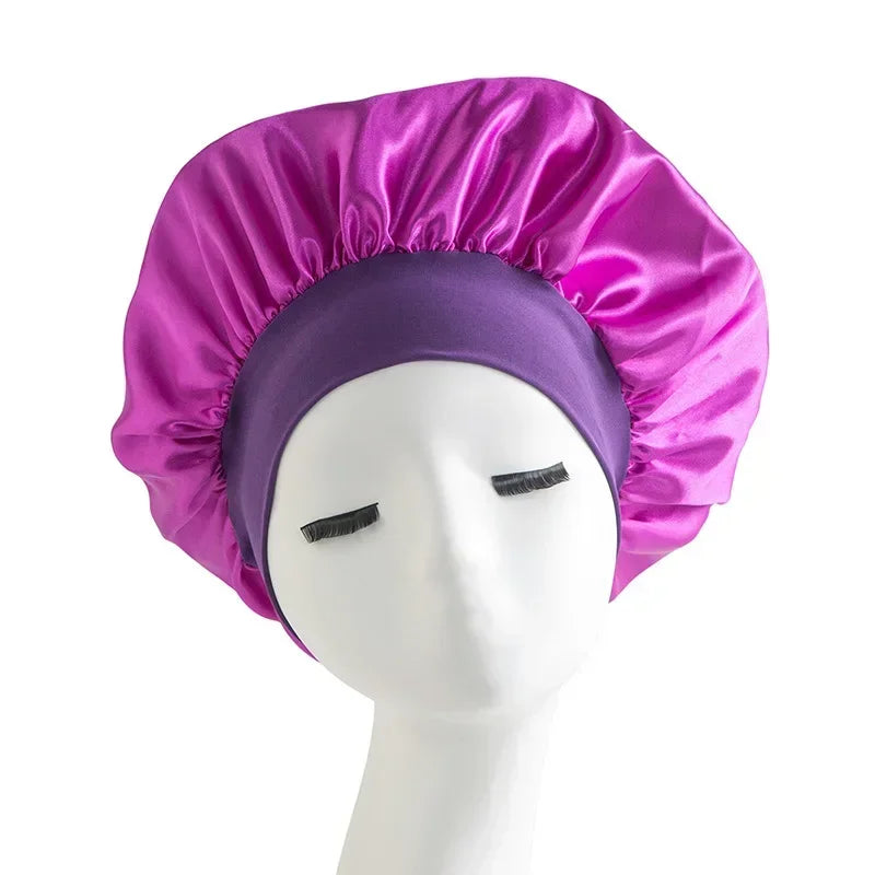 Kessaten SlipOn : Bonnet en Satin à Enfiler, Bandeau à Large à Bord - BonnetDeSatin