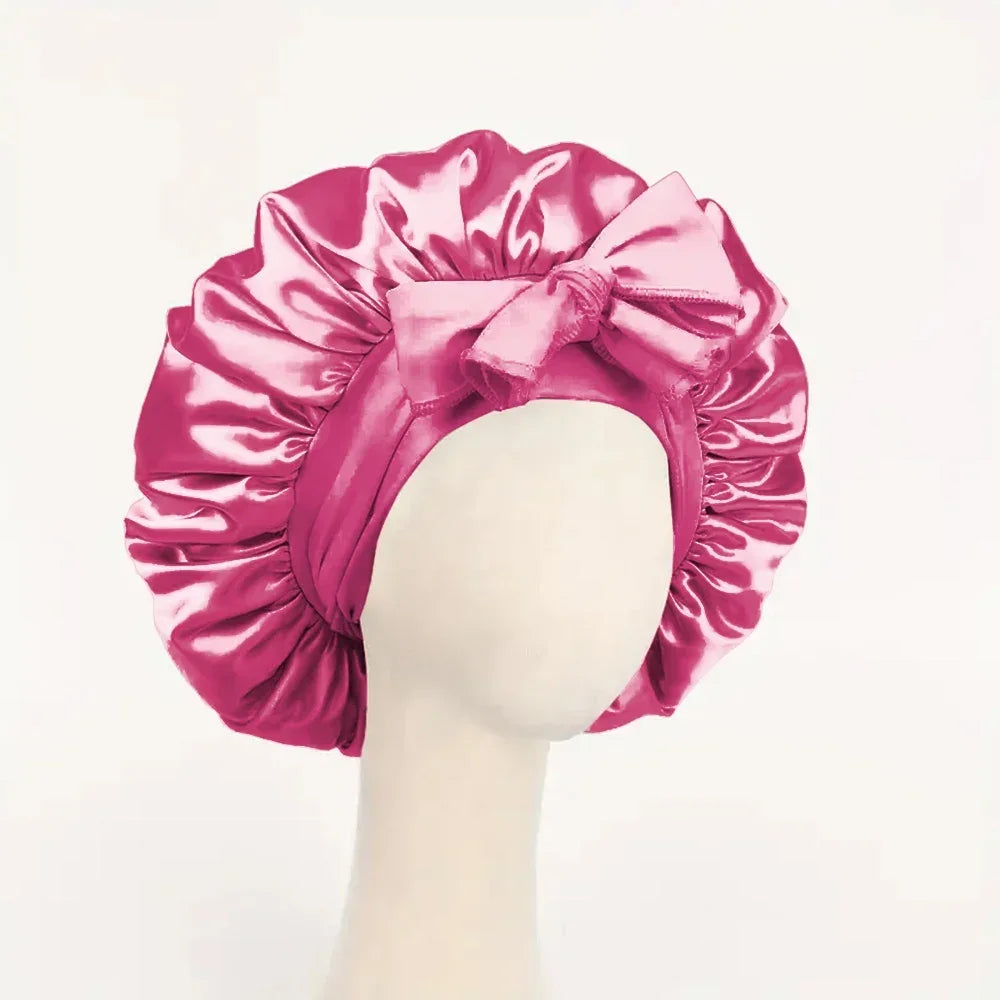 Kessaten Ribbons : Bonnet en Satin avec Rubans Ajustables - BonnetDeSatin