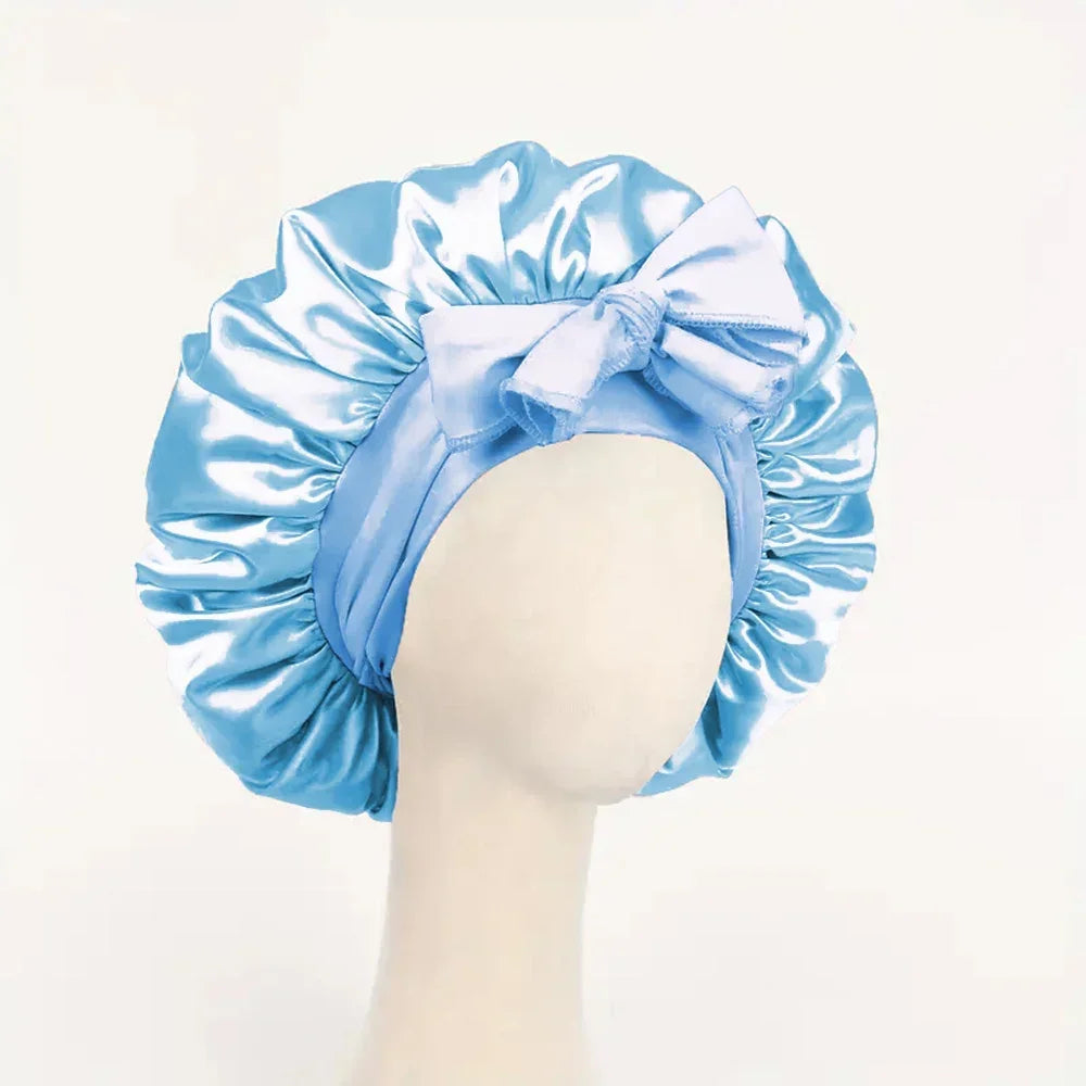 Kessaten Ribbons : Bonnet en Satin avec Rubans Ajustables - BonnetDeSatin