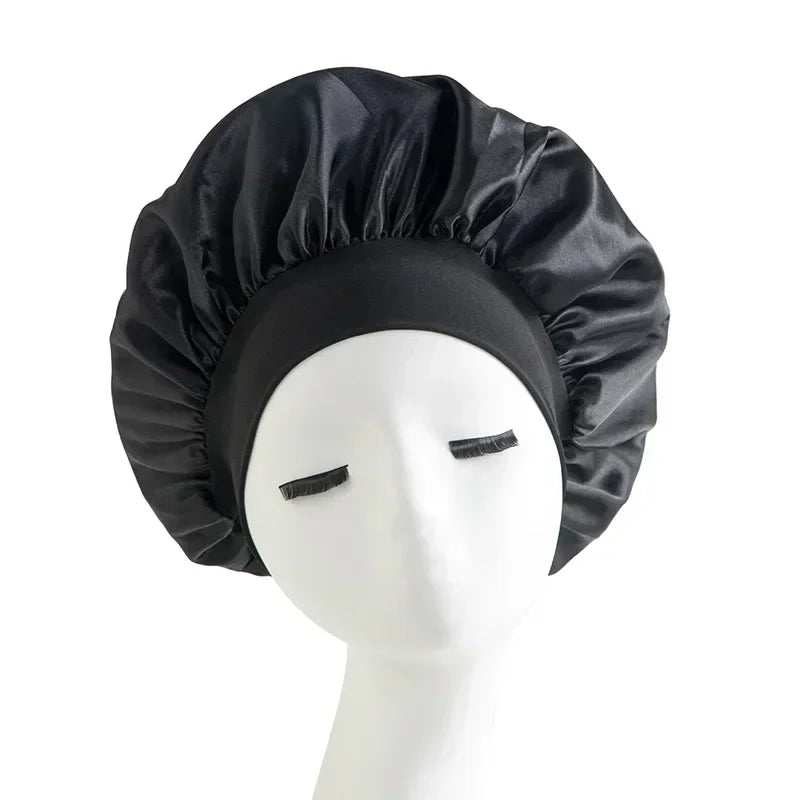 Kessaten SlipOn : Bonnet en Satin à Enfiler, Bandeau à Large à Bord - BonnetDeSatin