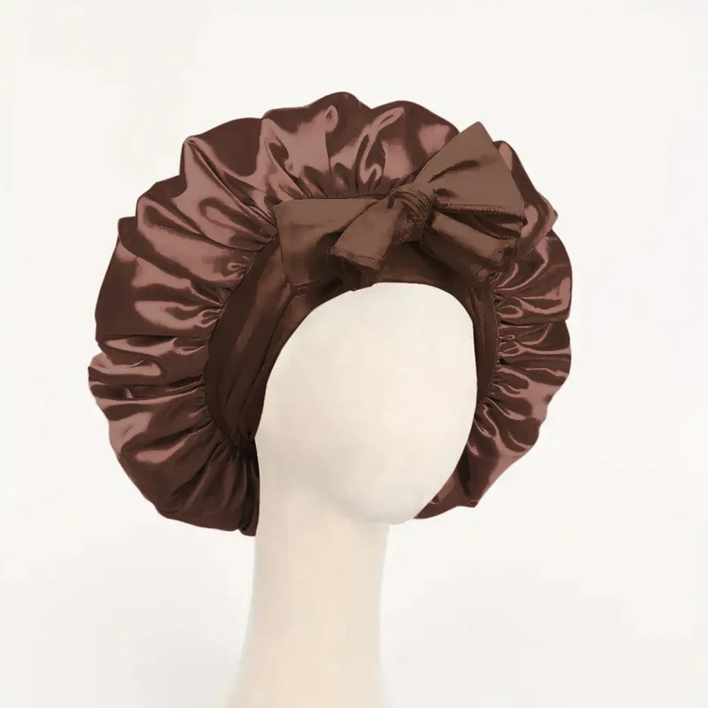 Kessaten Ribbons : Bonnet en Satin avec Rubans Ajustables - BonnetDeSatin