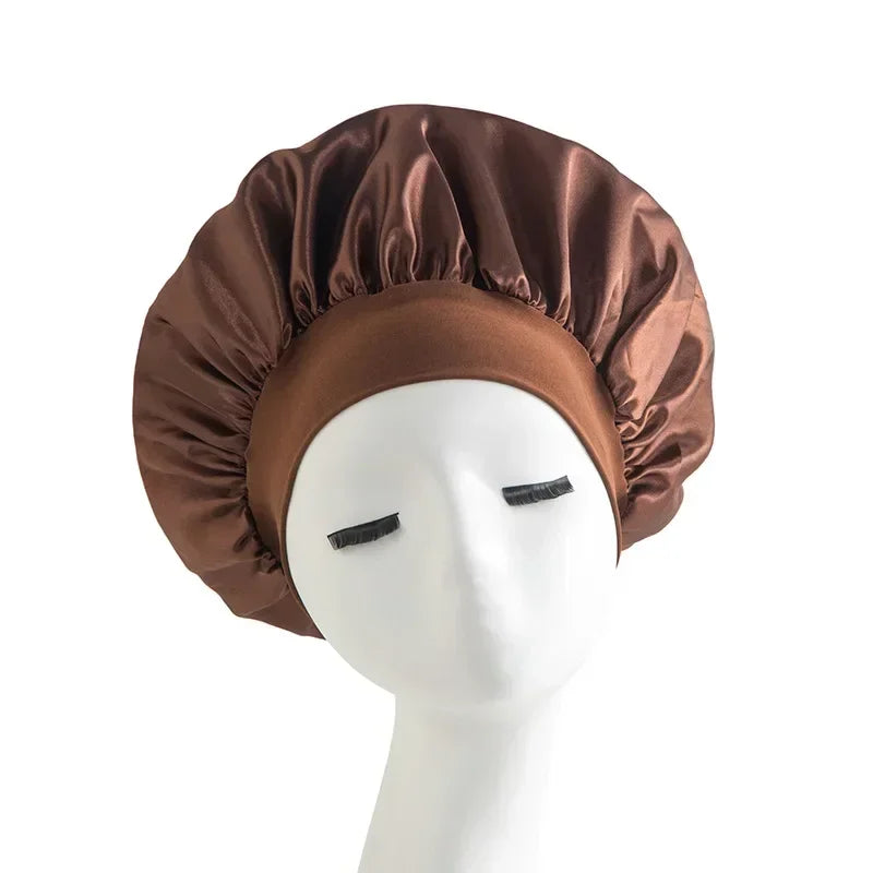 Kessaten SlipOn : Bonnet en Satin à Enfiler, Bandeau à Large à Bord - BonnetDeSatin