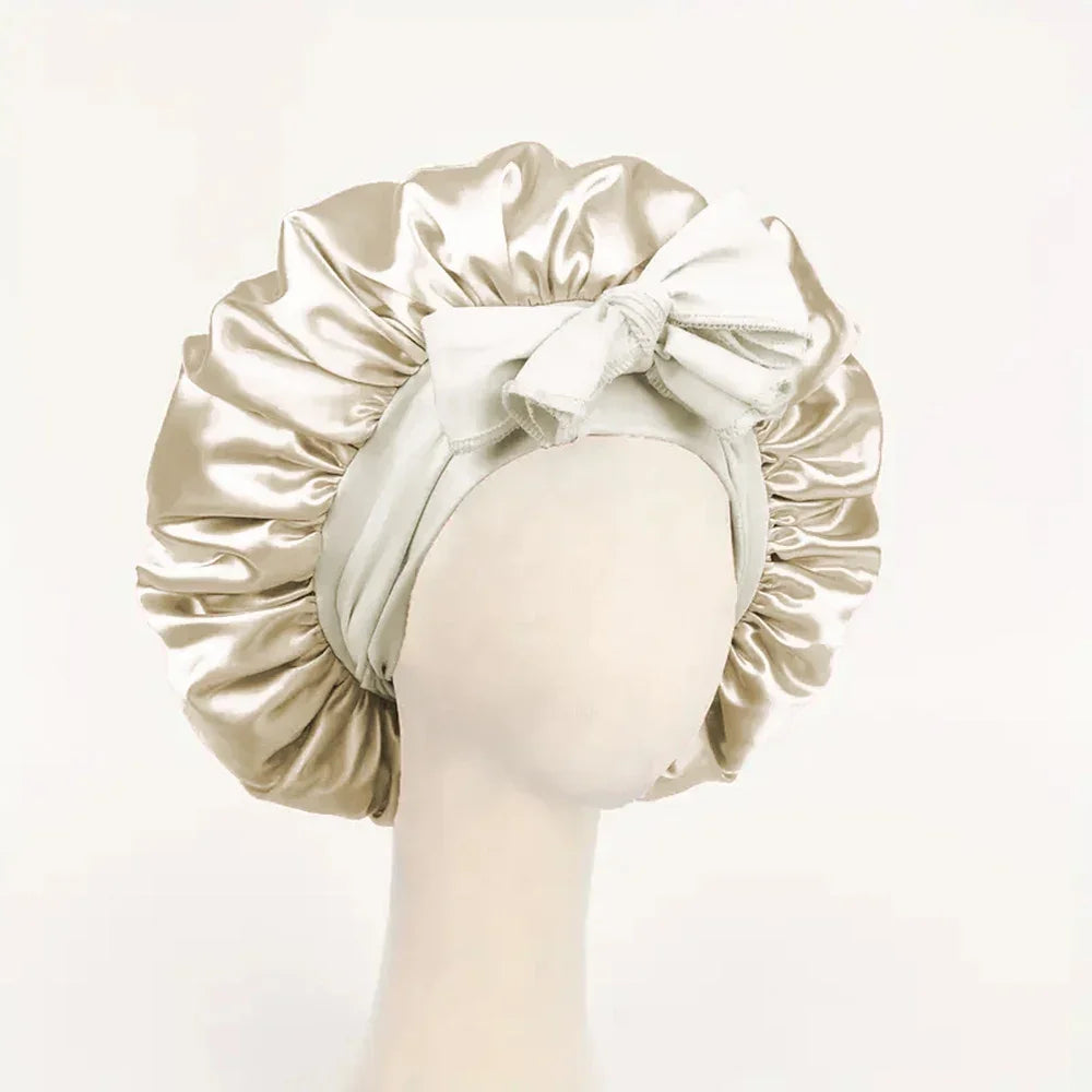 Kessaten Ribbons : Bonnet en Satin avec Rubans Ajustables - BonnetDeSatin