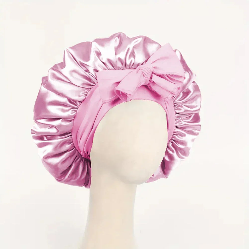 Kessaten Ribbons : Bonnet en Satin avec Rubans Ajustables - BonnetDeSatin