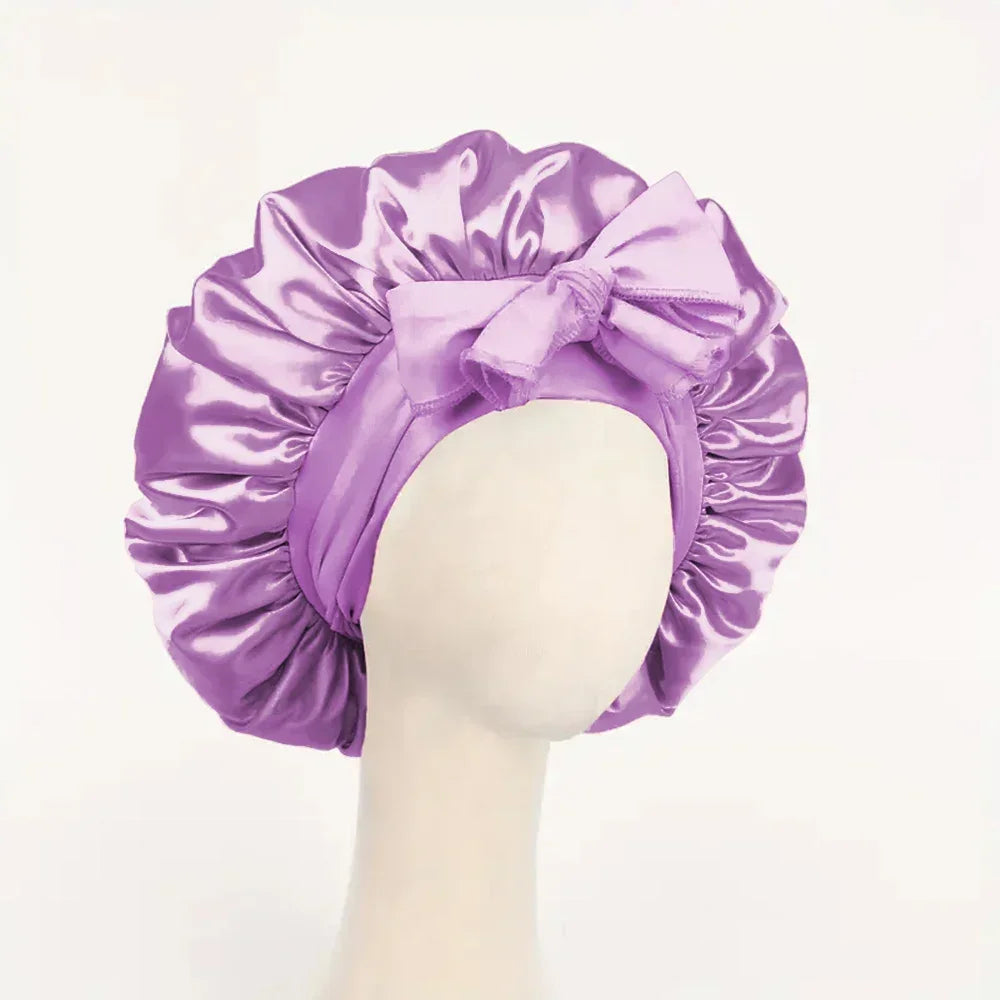 Kessaten Ribbons : Bonnet en Satin avec Rubans Ajustables - BonnetDeSatin