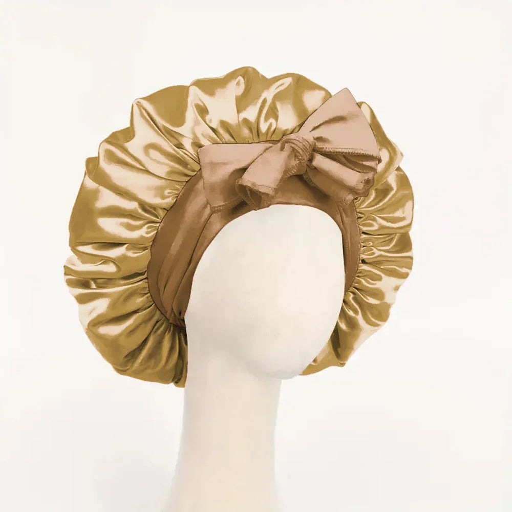 Kessaten Ribbons : Bonnet en Satin avec Rubans Ajustables - BonnetDeSatin